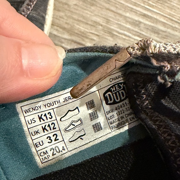 Hey Dude Charcoal Slip-On Shoes GIRLS - Picture 6 of 7